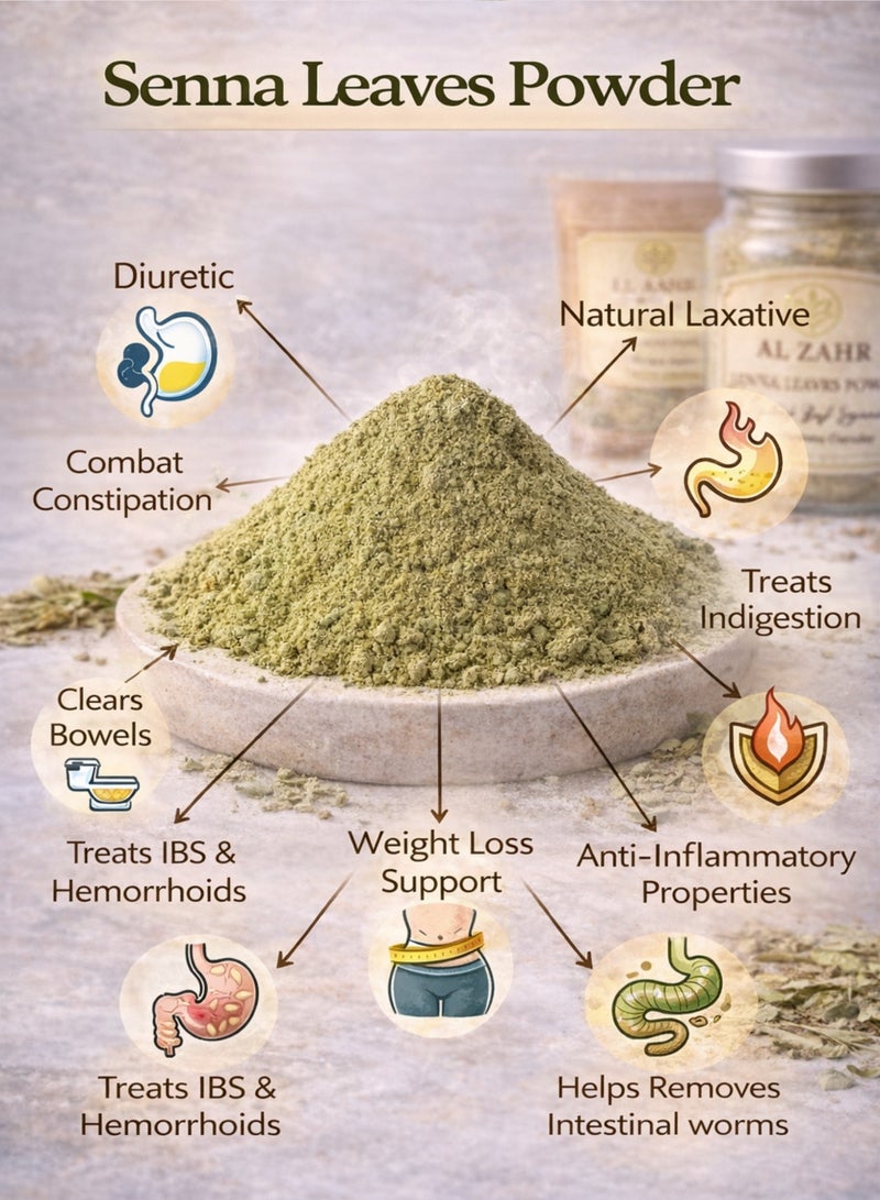 Zahr Senna Leaves Powder (Sana Makki) – Premium Herbal Leaf Powder | 100% Natural Plant-Based Product | Domestic Traditional Use - Image 2